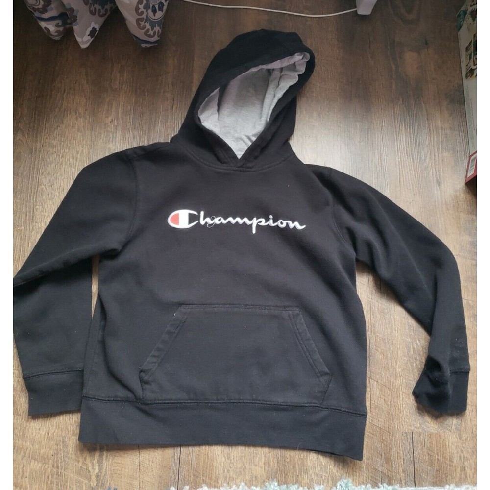 Boys Champion Black Hoodie, L
